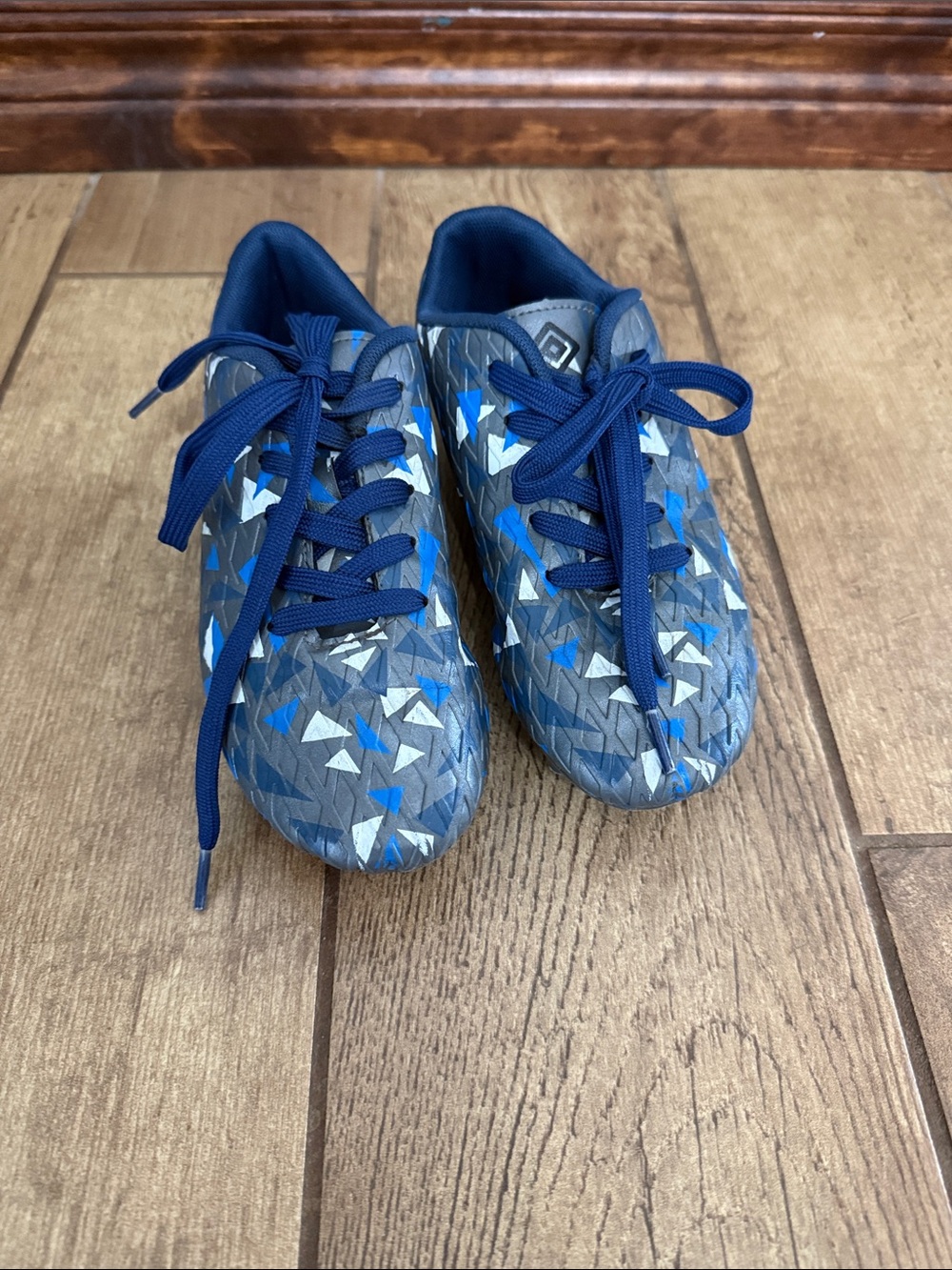 Dream Pairs Blue Geometric Kids Soccer Cleats